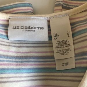 Liz Claibirne Top 3/4 Sleeves Cotton 92% NWOT